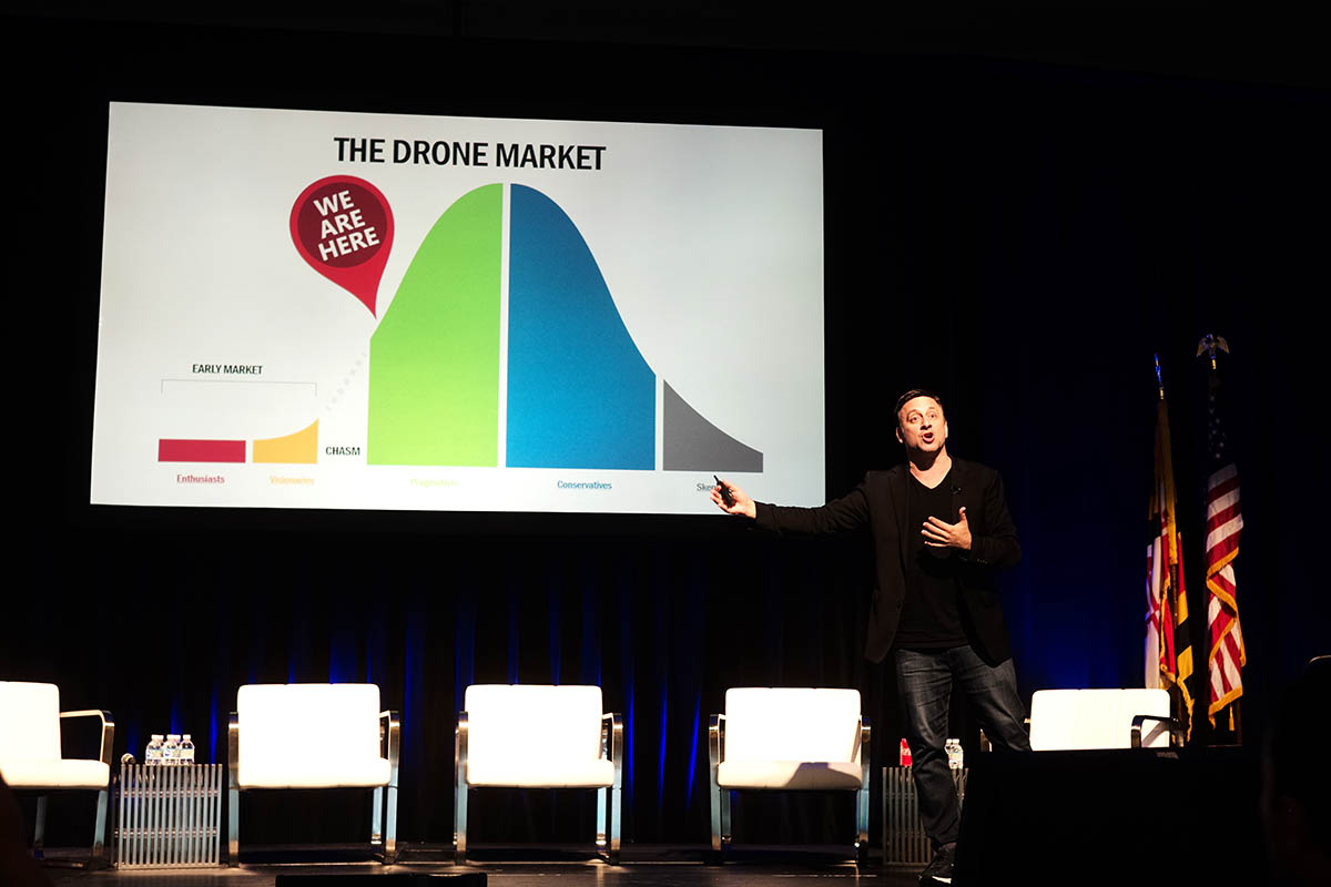 PrecisionHawk CEO Michael Chasen discusses the future of the industry. Photo: AUVSI