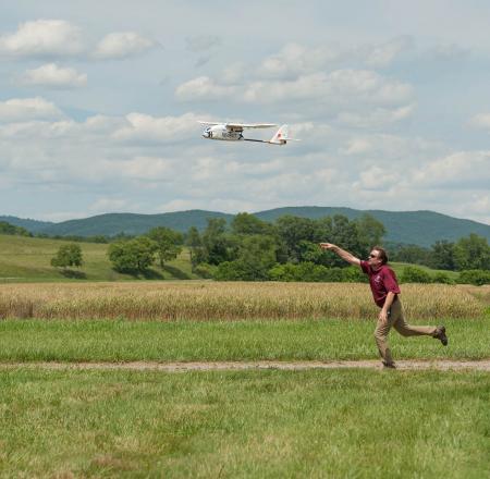 A UAS takes off at the Virginia IPP site. Photo: MAAP