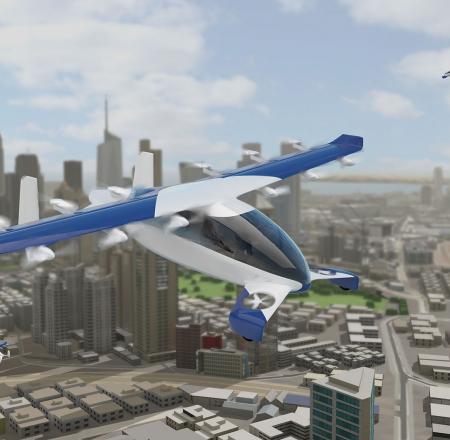 An artist’s rendition of the passenger air vehicle concept from Aurora Flight Sciences, now part of Boeing. Photo: Boeing