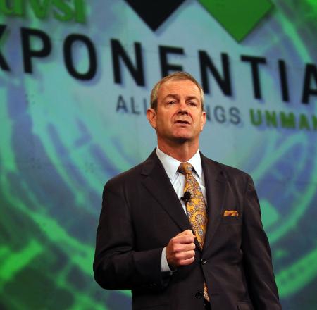 AUVSI President and CEO Brian Wynne speaks at last year's Xponential. Photo: Robb Cohen Photo & Video